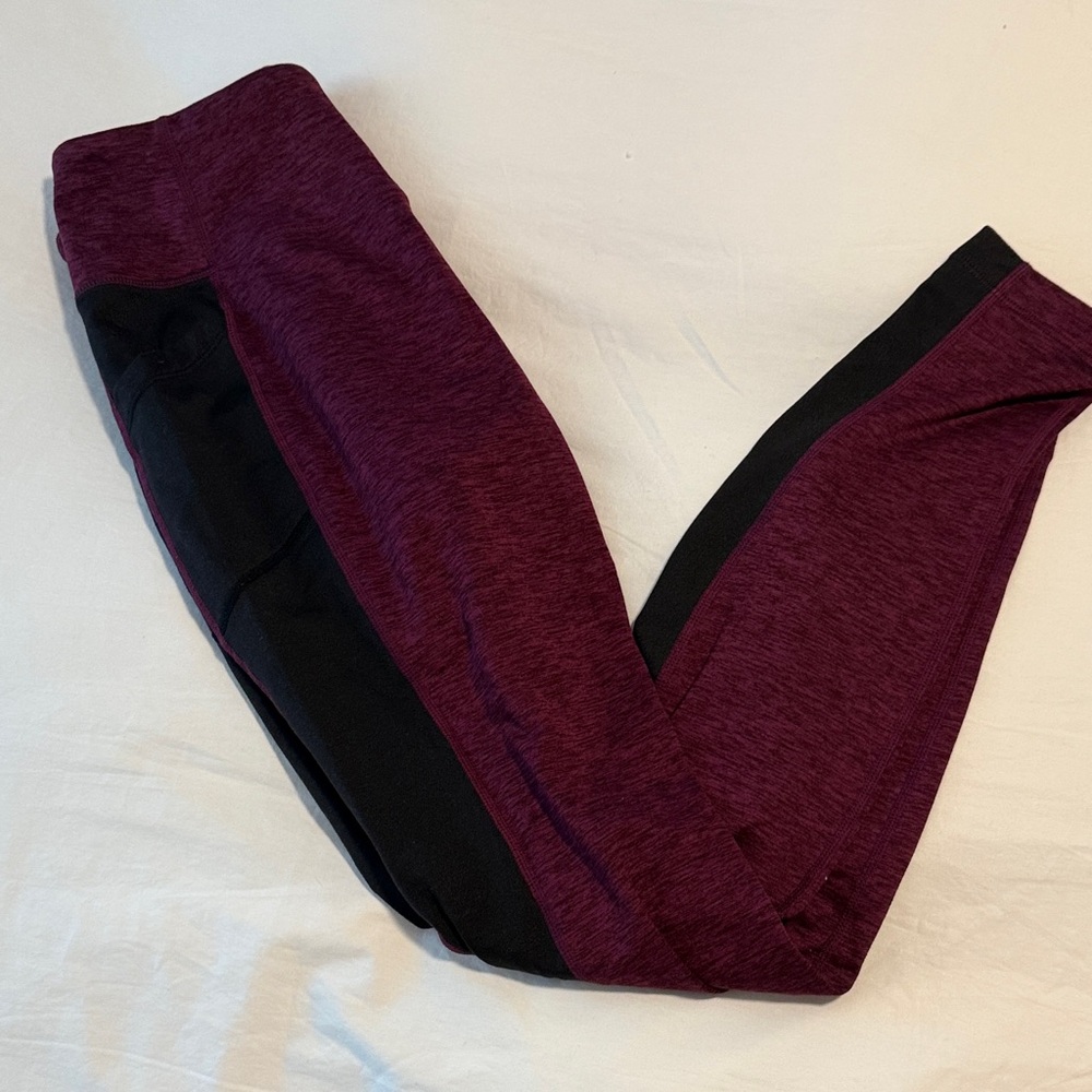 Avia Women's Maroon and Black Leggings